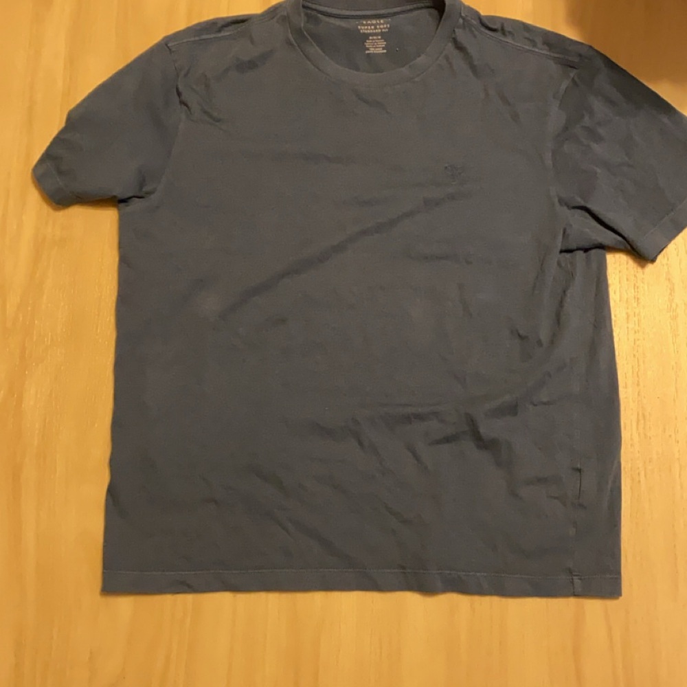 American Eagle Outfitters Short Sleeve Crew Tee in Washed Blue